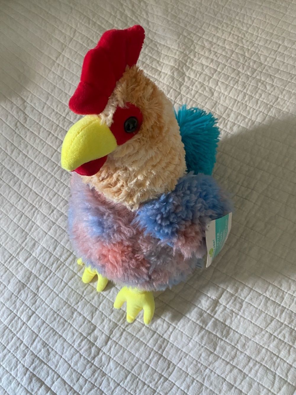 Plush Colorful Rooster Toy - Multicolor